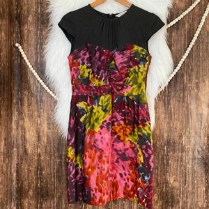 Trina Turk | Mock Strapless Watercolor Dress